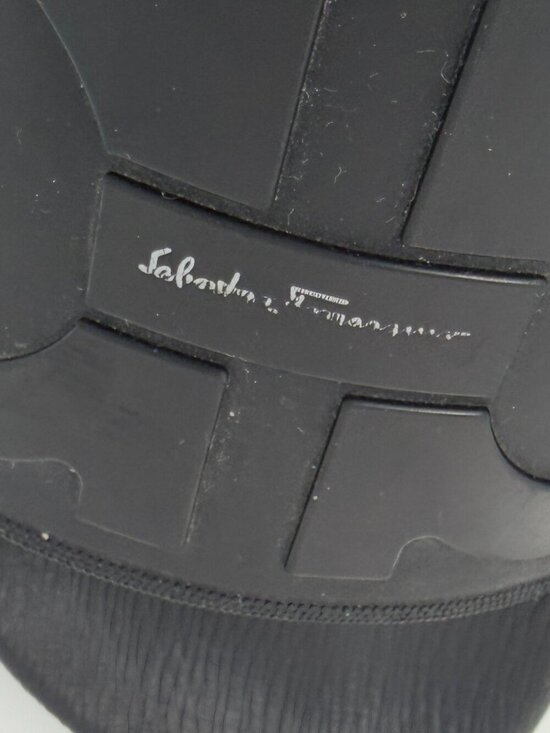 Salvatore Ferragamo men\'s Groove 2 athletic slides 9 Gancini logo black sandals main image 4